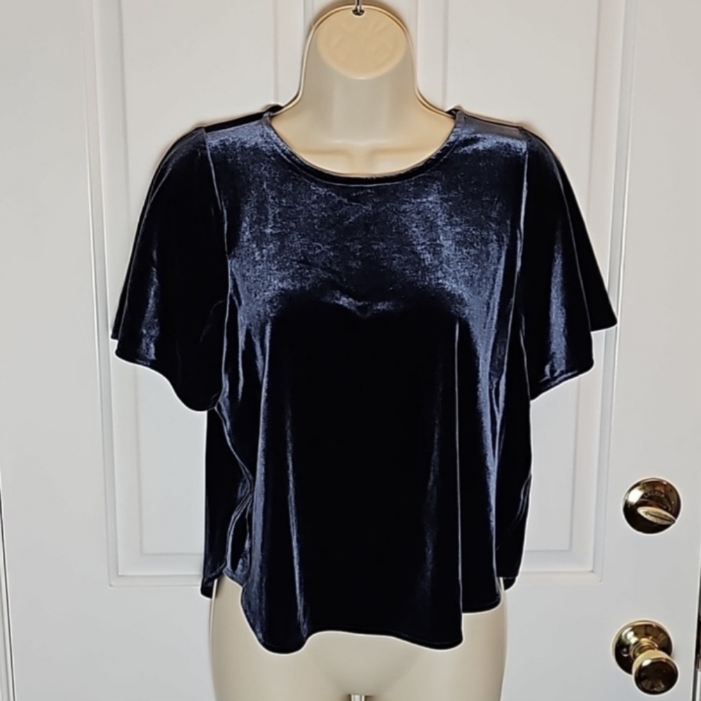 MADEWELL Velvet Butterfly Top